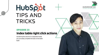 Tips and tricks ep23 Index Table Right Click Actions